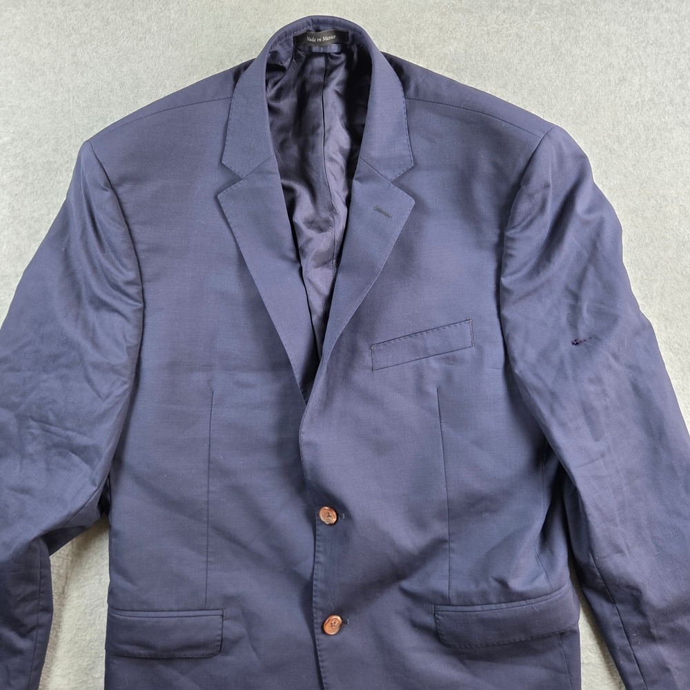 Lauren Ralph Lauren Blazer Mens 44R Navy Blue Slim Fit Two Button Professional